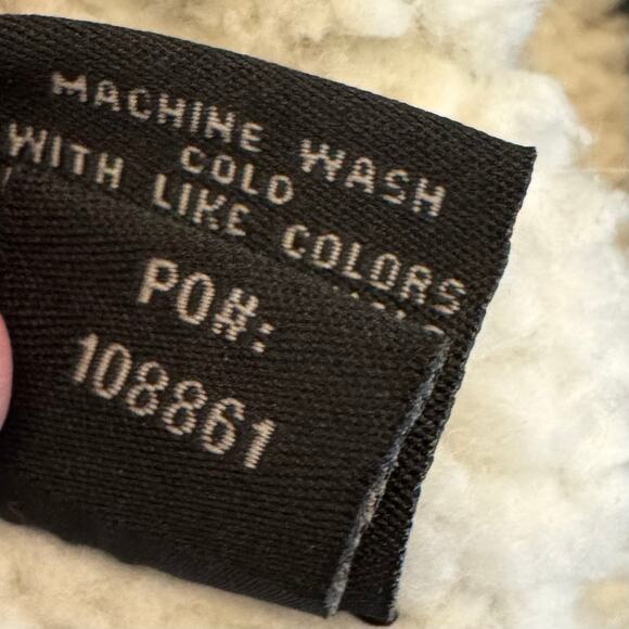 Joujou Denim Trucker Jacket Faux Fur Lining Collar Button Up Small NWT Dark Wash - Picture 8 of 13